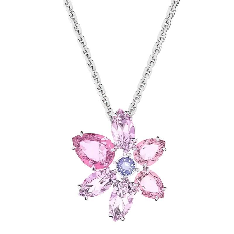 Gema Series 520 Dopamine Candy Color Block Clavicle Chain Women's Iridescent Crystal Necklace