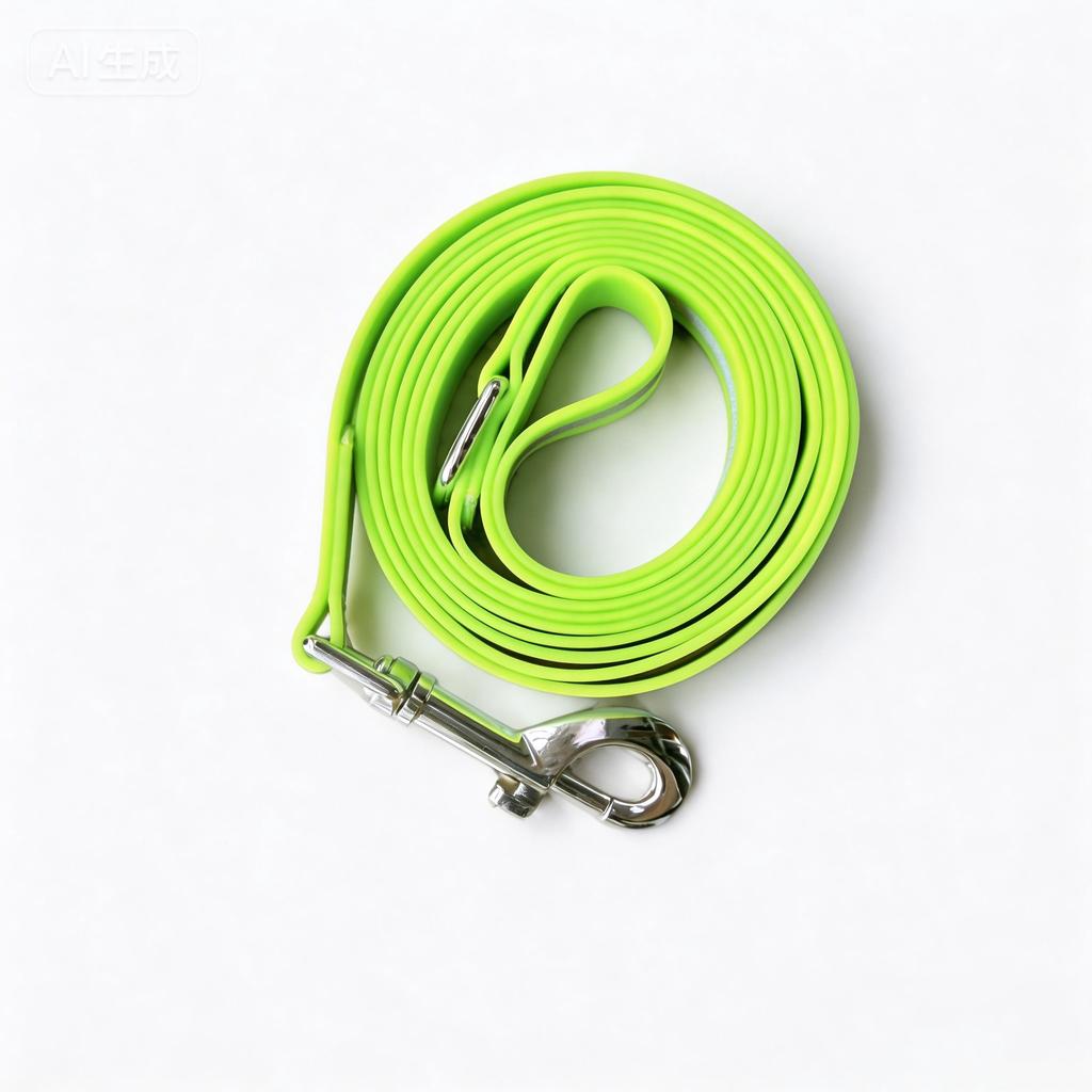 2.0M 3.0M Odor-resistant Anti-microbial Reflective PVC Dog Training Leash Fluorescent Glow in Dark