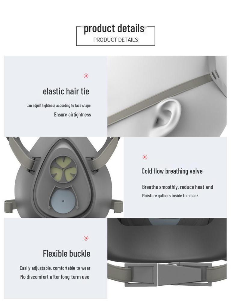 Puda 8005 KN95 Half-Face Dustproof Mask for Industrial Use