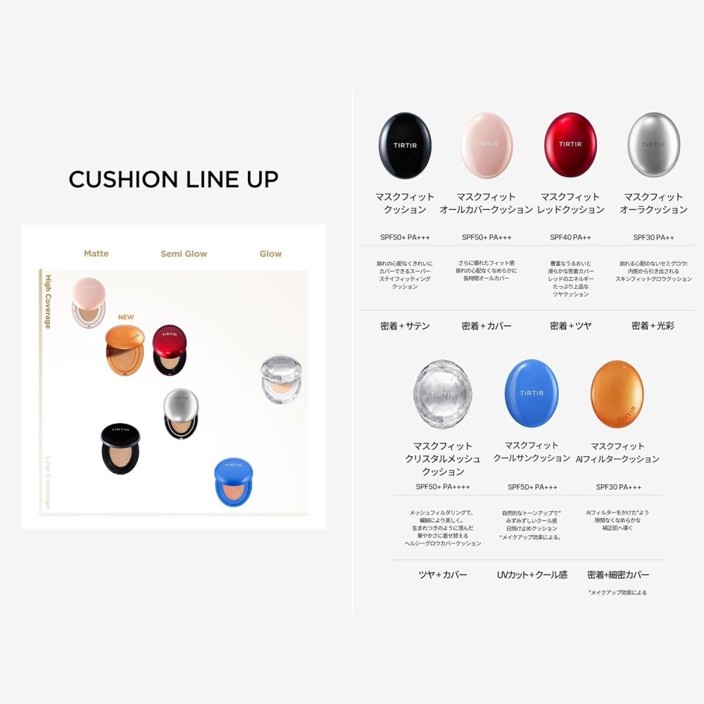 [tirtir] Mask Fit Cushion [till Till] Mask Fit Cushion Body 18g Red Cushion 24n Red Cushion 24n