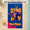 Beach TowelLamine Yamal Custom Name Text Personalized Soft Towel for Beach Pool Indoor Home Decor Gift
