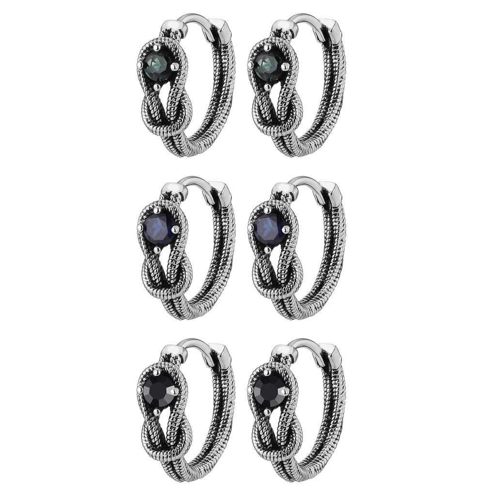 Unique Design Snake Knot Hoop Earrings Hoop Earrings for Men, Fashion Zircon Earrings, Hypoallergenic Piercing Creative Jewelry