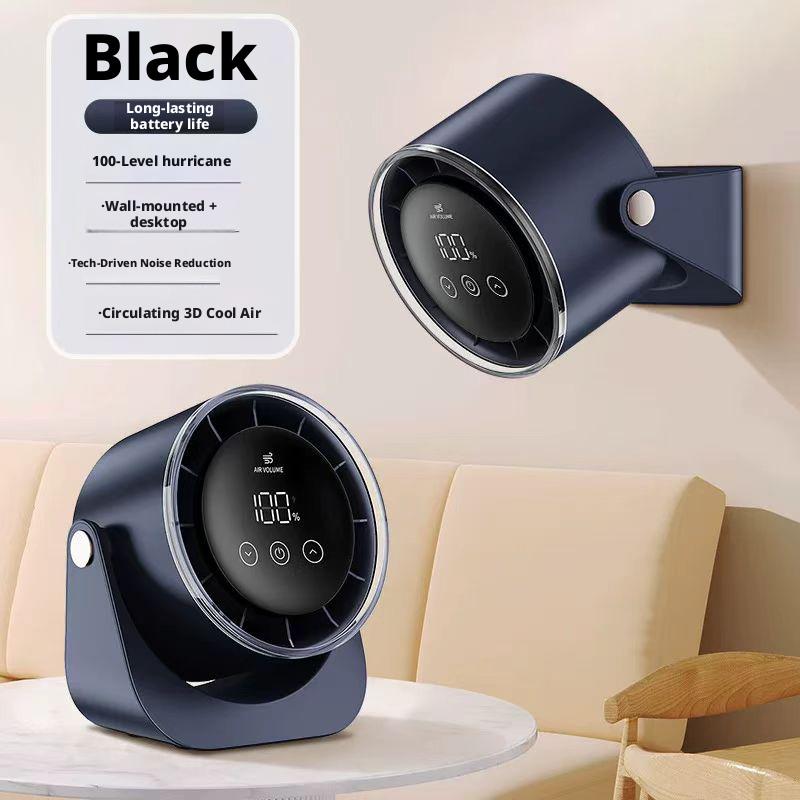 Desk Fan with Battery Operated, Quiet Digital Display Portable Fan for Office, Bedroom, Kitchen, Home, Outdoor, 100 Speeds