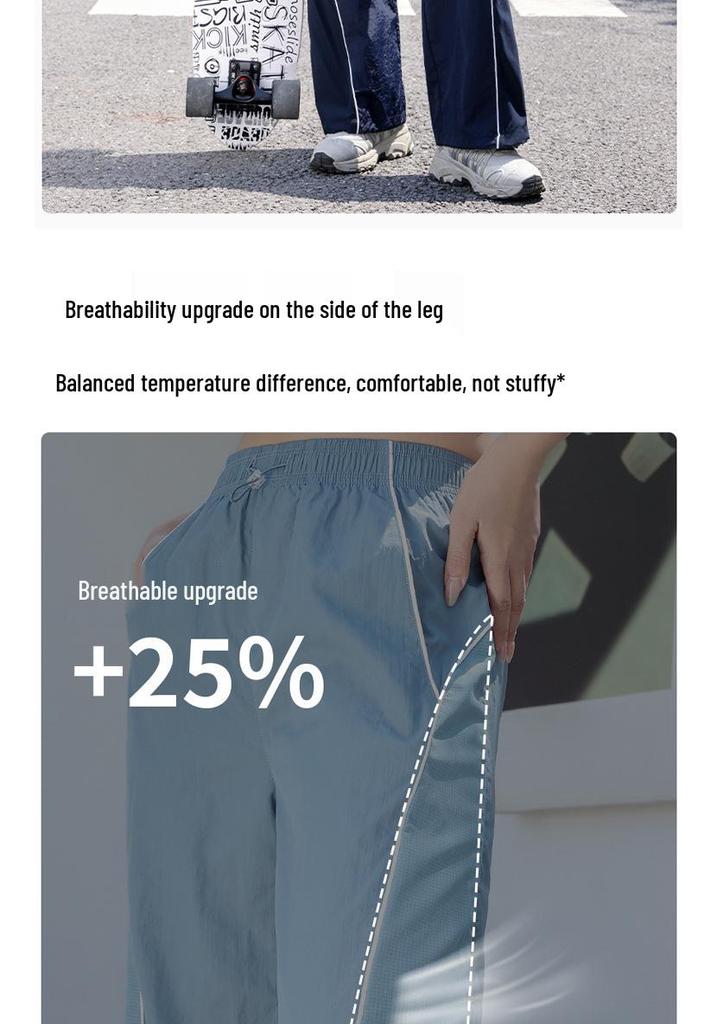 Women's High-Waisted Quick-Dry Summer Pants - Slimming, Lightweight, Breathable, Sun-Protection, Wide-Leg Design