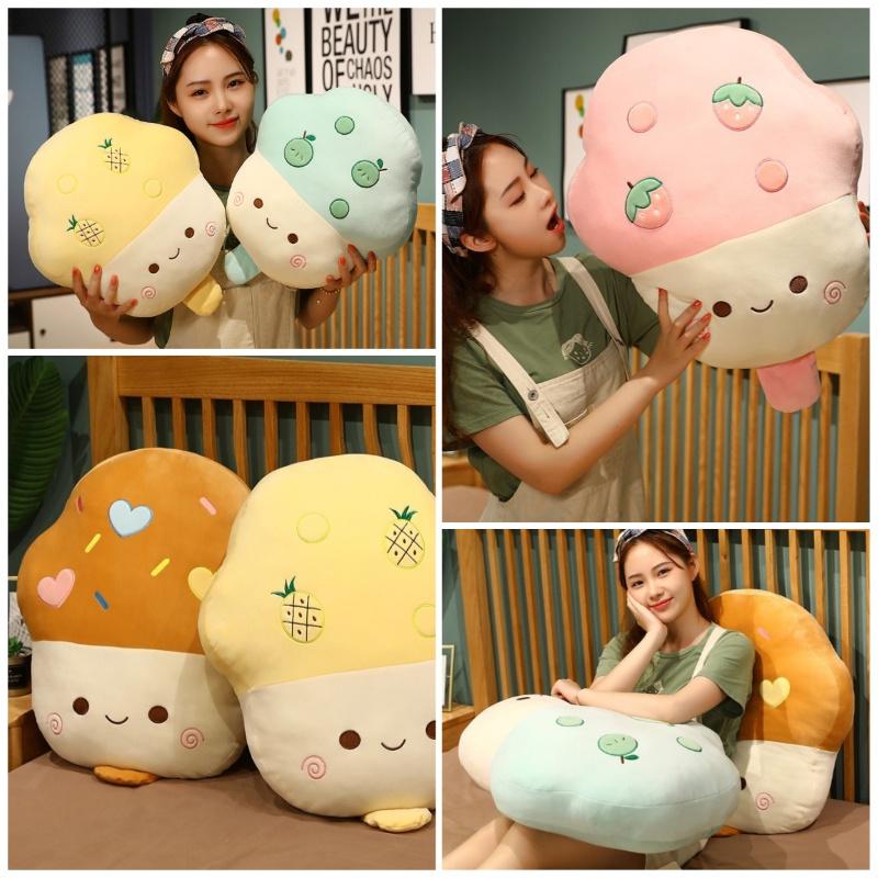 Cute Ice Cream Throw Pillow Plush Doll Soft And Colorful Design Perfect For All Ages