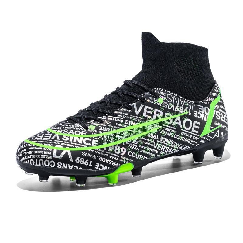 1233 large size high top football shoes new indoor and outdoor training shoes AG student football shoes TF broken nail shoes women