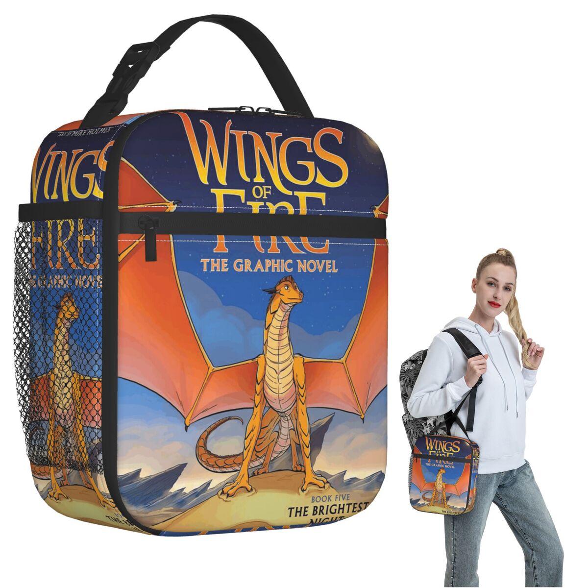 Wings Of Fire Insulated Lunch Bag for Women Kids Portable Food Boxes Thermal Lunch Box Tote One Size