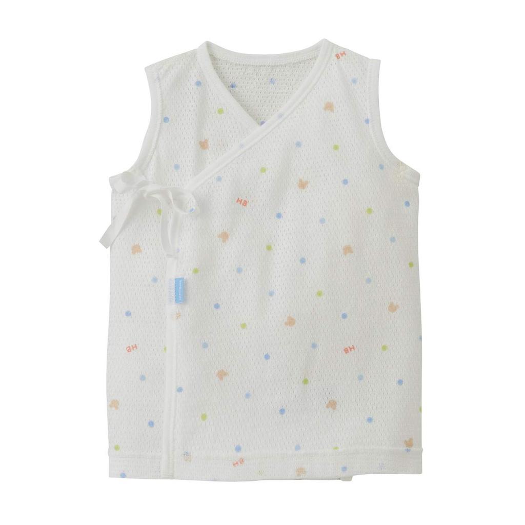 Miki House Hot Biscuits Sleeveless Undershirt, Baby Clothes, Boys and Girls, 60cm, Blue, 70-2111-824