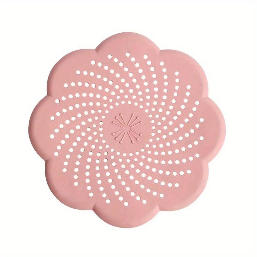 Silicone Floor Drain Cover Flower Shape Mesh Sink Strainer Anti-blocking Hair Clean Up Waste Catcher Kitchen Bathroom Accessory