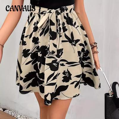Sommer Damen Röcke Casual Printed Rock Kurzer Rock