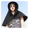 Women Sun Protection Fishing Hat Wide Brim UV Protection Sun Protection Hat for Summer Hiking Gardening Neck Protection Black