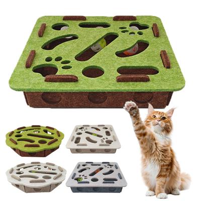 Katzenkratz-Puzzlespiel Kätzchen-Puzzle Enrichment-Box Katzen Selbstbeschäftigung Filz