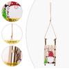 Handcrafted Wooden Sled with Dwarf Ornament Easy Hanging Festival Home Decoration Christmas Party Supplies