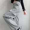 Overalls Women's Loose Casual Sweatpants Autumn and Winter New High-waisted and Thin Drawstring Tied Wide-leg Pants