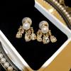 Wind-set Diamonds, Water Droplets, Imitation Pearls, Silver Needle Earrings, Sweet Niche Earrings, a Two-wear Earring.