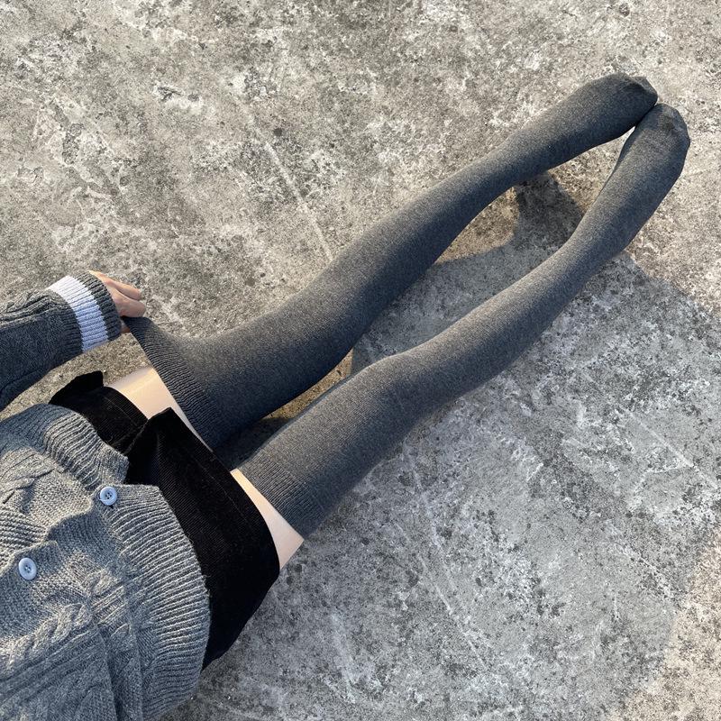 White Lace Thigh-High Stockings with Long Boots - Pure & Sexy Style for Women, Inspired by Japanese Influencers, Perfect for Spring/Autumn.