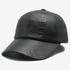 Czapka baseballowa unisex ze skóry PU na jesień i zimę - wiatroszczelna i ciepła