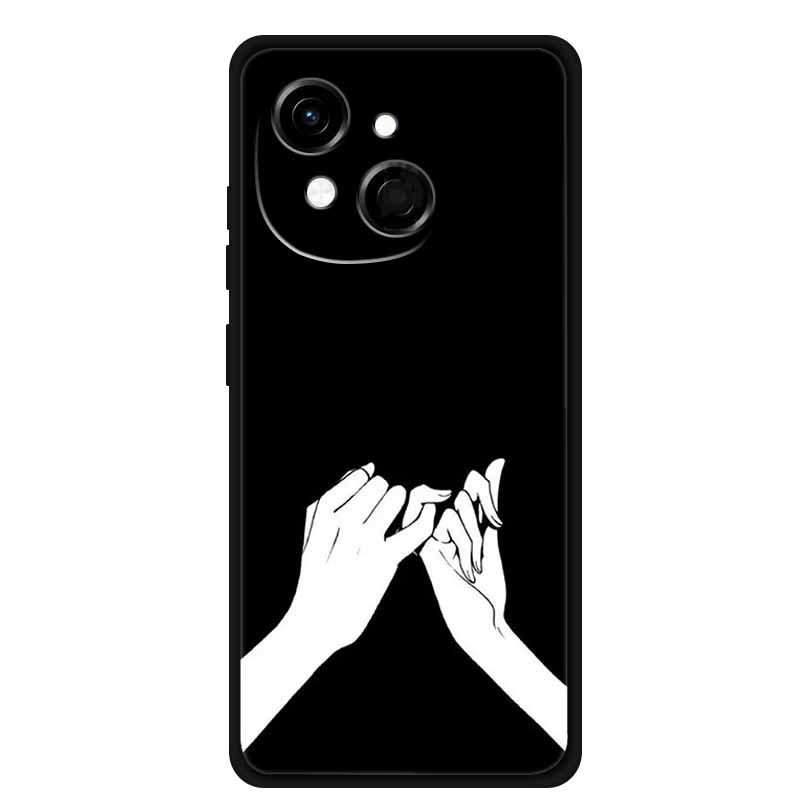 Black Silicone Case For Tecno Spark 40C Cases Wolf Luxury Protective Soft Back Cover For Tecno Pop 9 4G Case 6.67" Animal Fundas