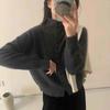 Soft Comfortable Stand-Up Collar Sweater Cardigan Women Simple Single Breasted Cardigans Coat Autumn Solid Knitted Outerwear