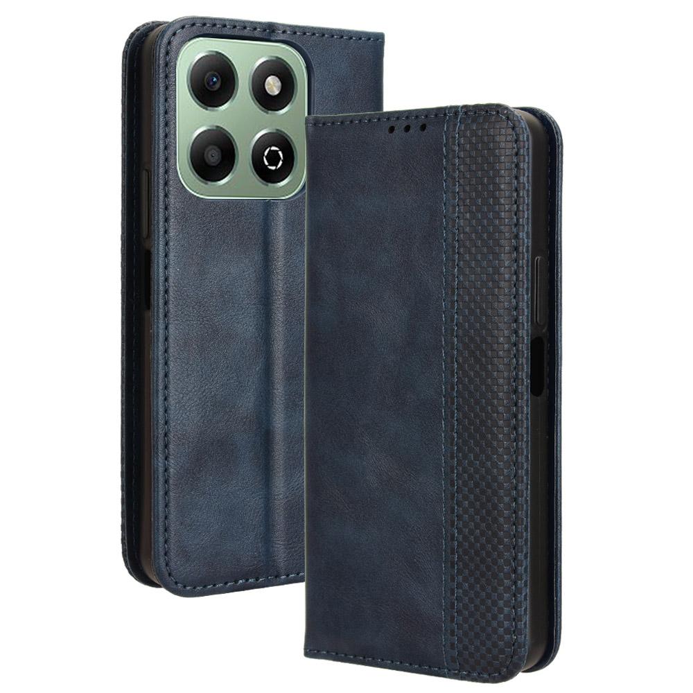 For Honor X6b 4G Cell Phone Case Retro PU Leather Wallet Phone Stand Cover