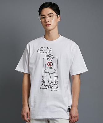 CONCEPTUAL [Conceptual X Genial] Sazzi Short Sleeve T-Shirt_White