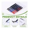 PATIKIL 12 Pcs Liquid Ink Rollerball Pens, 0.5mm Fine Needle Tip, Smooth Writing Gel Ink, Quick Dry, Black/Blue Ink, Office Supplies for Notebooks,