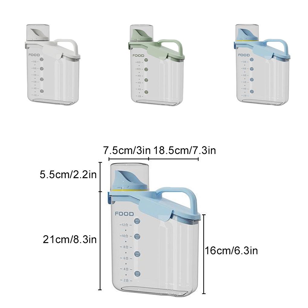 2pack/lot BPA-free Storage With Storage 2pieces Transparent Cereal Containers Lids 2pcs/set 4-piece Cereal Containers