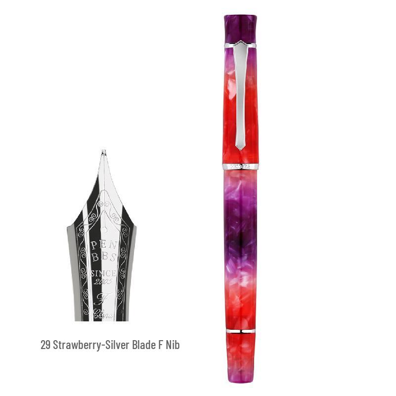 PENBBS 495 Piston Fountain Pen - Large Capacity Transparent Acrylic Unisex Writing Pen