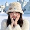 Autumn and Winter New Fisherman's Hat Children Colored Stars Plush Fashion Warm Face Small Versatile Bucket Basin Hat