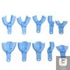HUA HUA YY 10Pcs Dental Impression Tray Impression Mesh Plastic Materials Dental Impression Trays Full-Size Green Blue Lab Tools