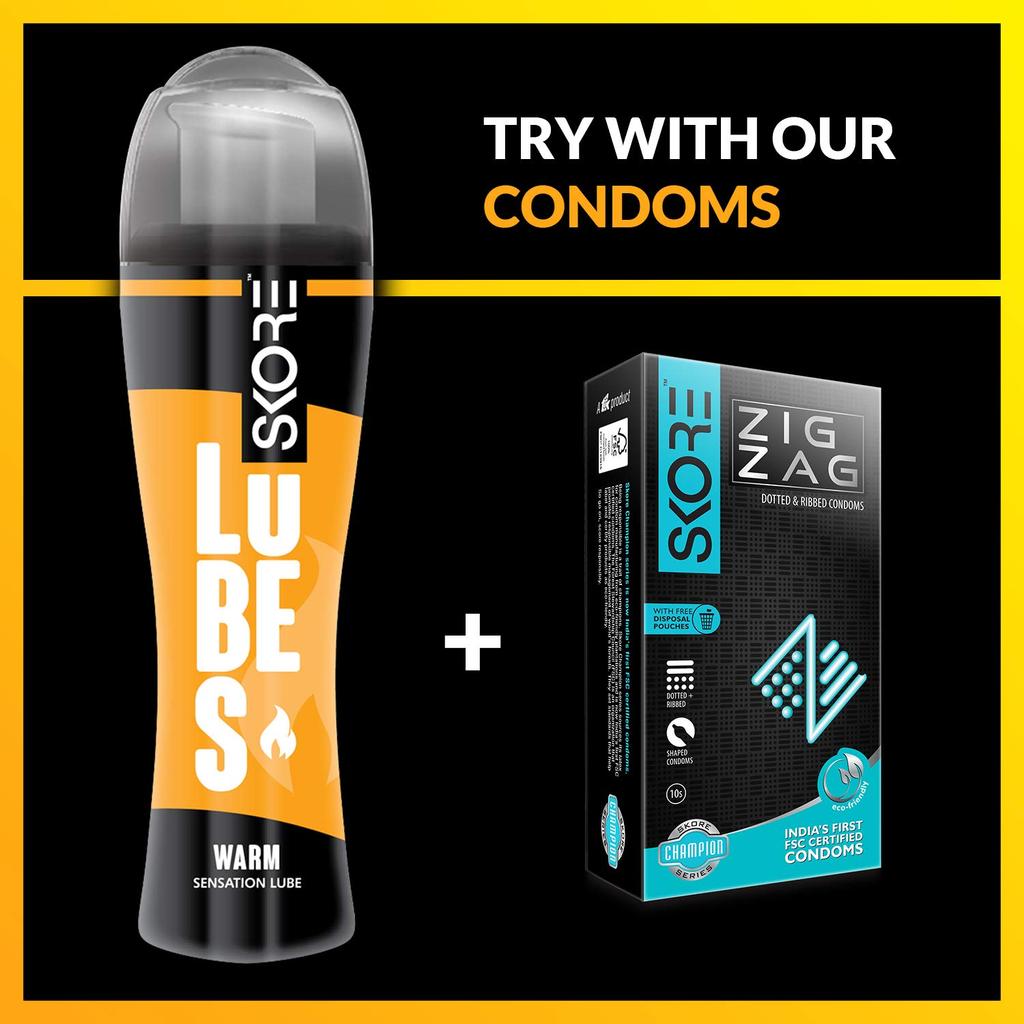 Skore Warm Lubes 50 ml Water Based Warming Lubricant Intimate Gel Easy Wash Off Skin Friendly Sensation Warm Feel