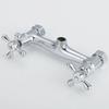 Brass Bathroom Hot and Cold Water Mixing Valve Shower Faucet Double Control Double Handle Into The Wall Flower Sprinkler Faucet