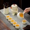 Light Luxury Artifact, Luxury Home Automatic Tea Set, Ceramic Teapot, Lazy Kung Fu Tea, Ru Kiln Teacup