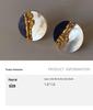 Guochao Lapis Lazuli & Mother-of-Pearl Artistic Luxury Stud Earrings with Silver Needle