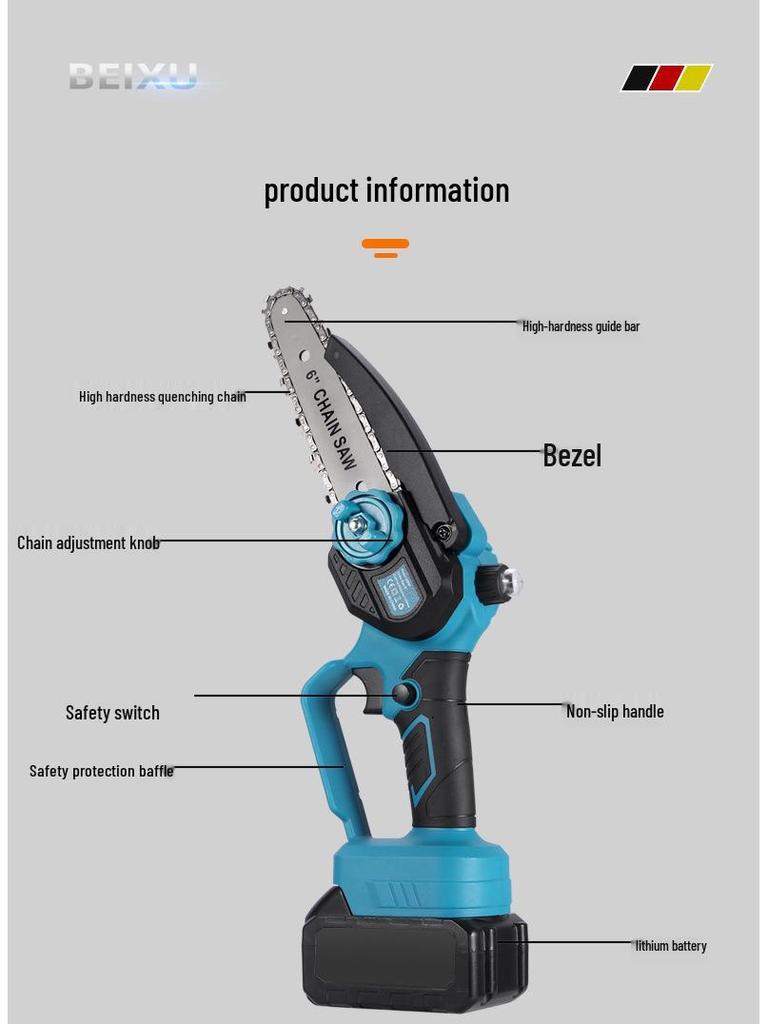 Bei Xu Electric Pruning Shears Set: Brushless Lithium Battery Saw for Garden and Fruit Tree Pruning