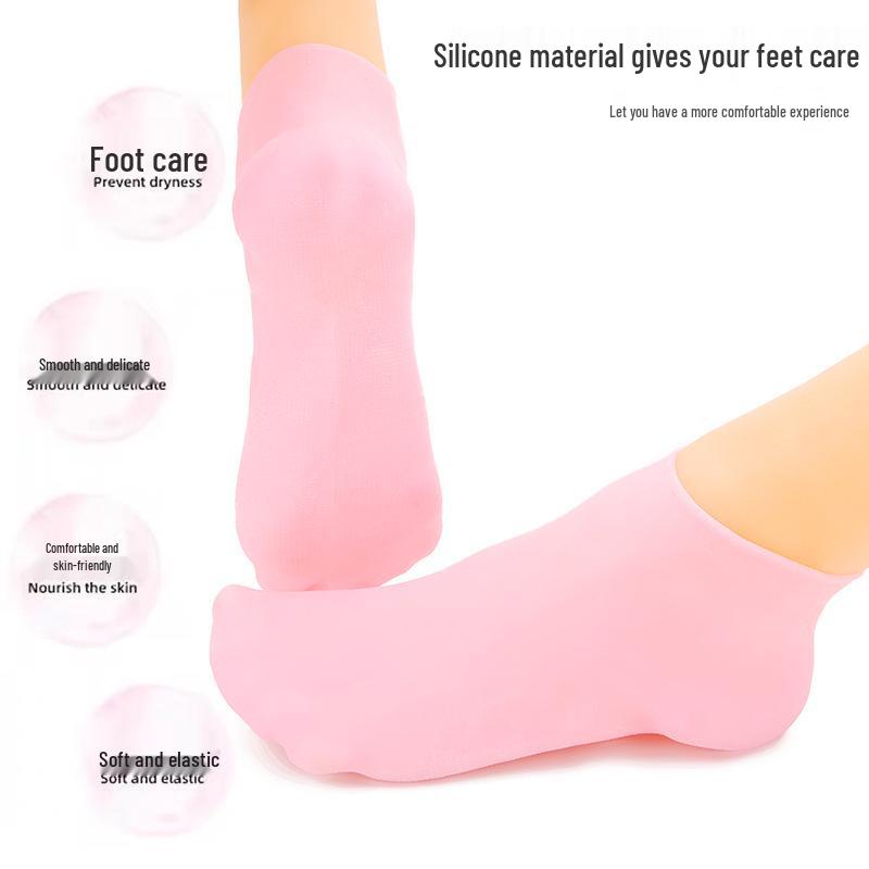 Unisex Silicone Moisturizing Anti-Crack Socks for Heel Protection and Foot Care