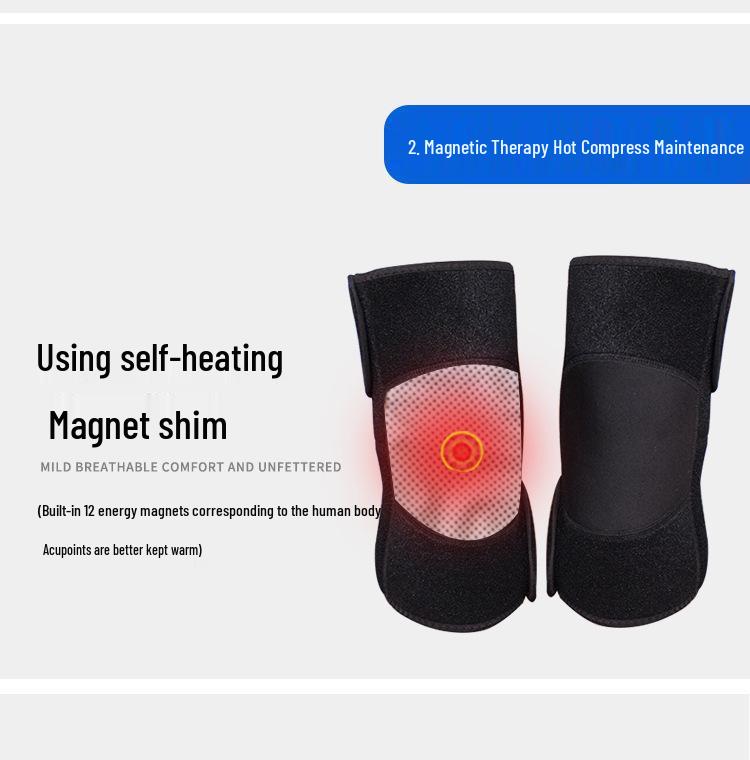 Warm Self-Heating Magnetic Therapy Knee Pads for Autumn and Winter - Supports Joint Health and Sports Performance.