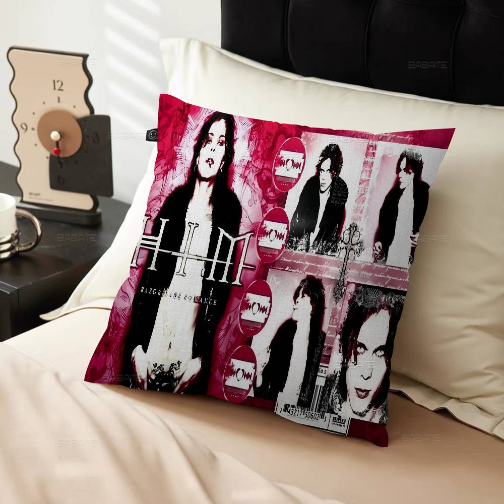 Him Band Ville Valo Singer Cushion Cover Pillowcase Upholstery Sofa Throw Pillow Home Decor Pillowcas