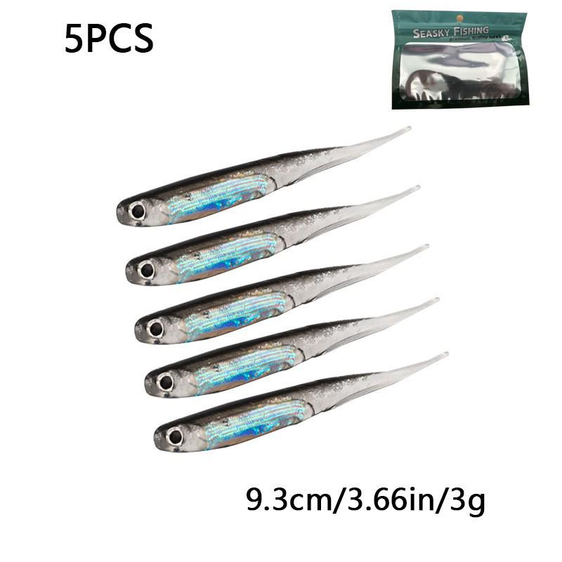 Rainbow Fish Soft Bait - Lure with Pointed Tail for Freshwater & Saltwater Fishing