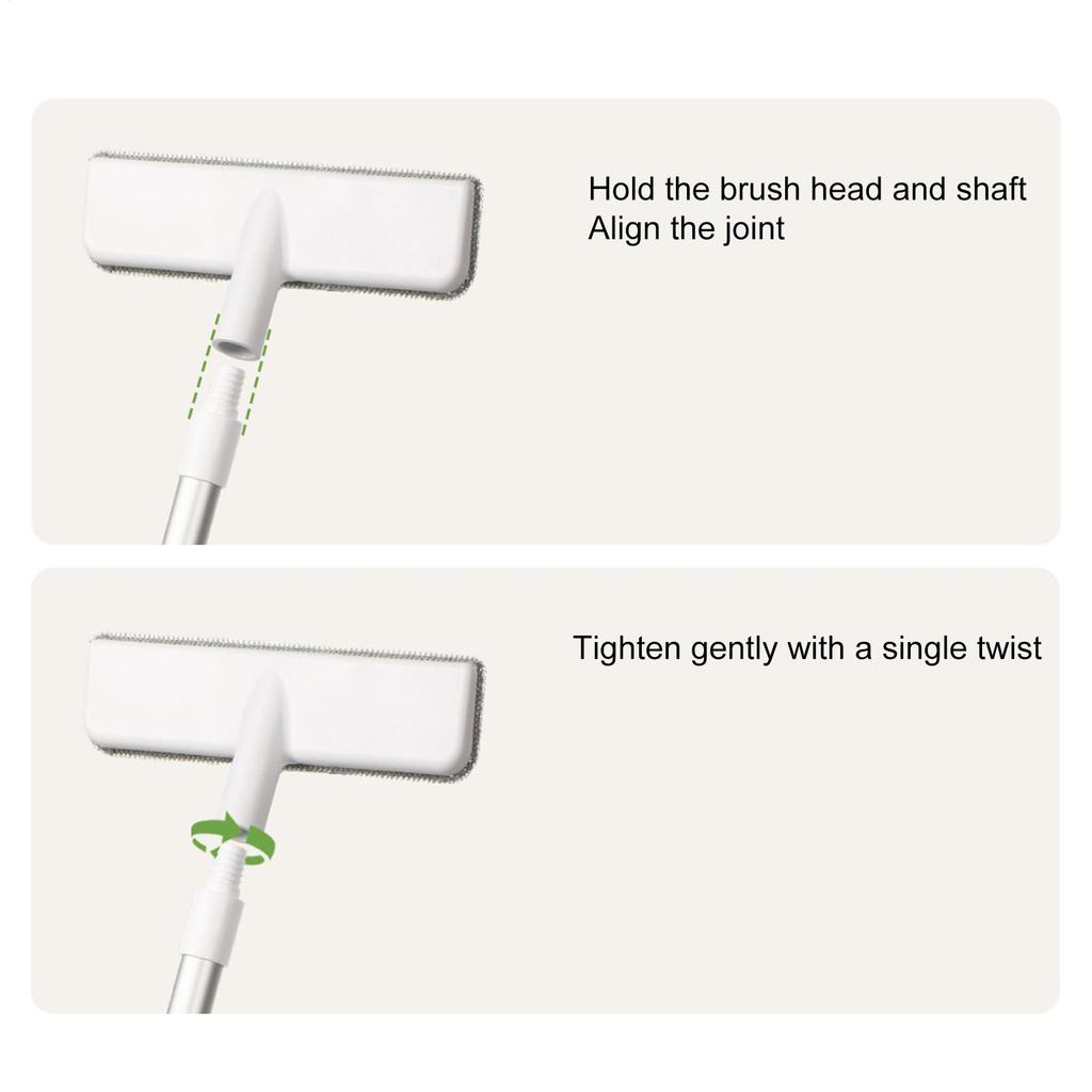 Window Screen Brush Detachable Long Handle Ergonomic Window Mesh Screen Cleaner Tool For Indoor Patio Living Room Bedroom