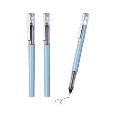 PATIKIL 3-Piece Set Liquid Ink Rollerball Pens, 0.5mm Fine Needle Tip, Smooth Writing Gel Ink, Quick-Drying Black Ink, Blue Body, for Office,