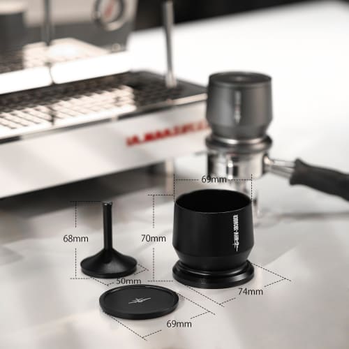 MHW-3BOMBER Espresso Dosing Cup, Coffee Dosing Funnel, Coffee Powder Receiving Cup, 58mm, Aluminum Alloy, Black, DR5508B-OS