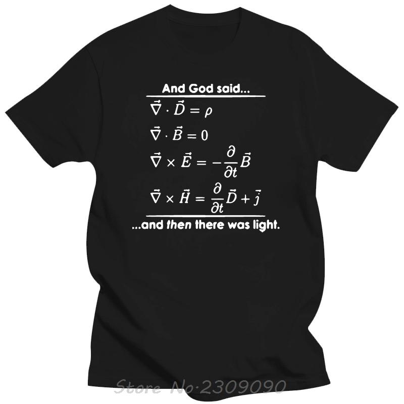 

And God Said And Then There Was Light Funny T-Shirt Men Breathable Cotton T Shirt Causal Tees Tops Summer Fitness Tshirt S разноцветный
