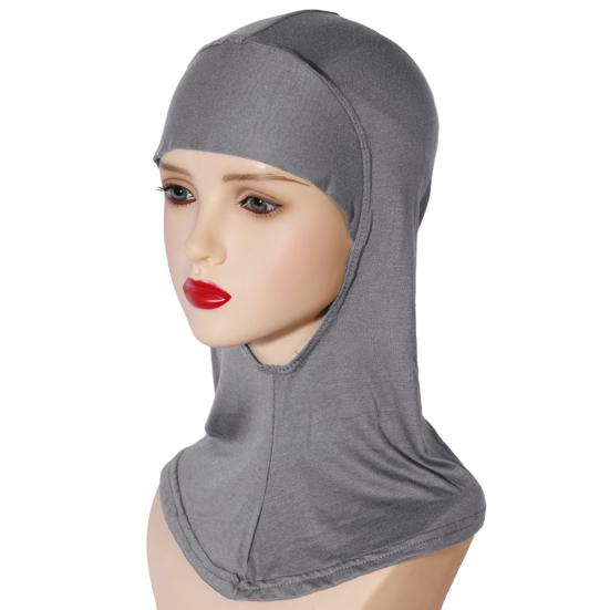 Women Headscarf Hat Solid Color Ethnic Top Hat Comfortable Elastic