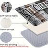 VIKAMA Retro Wood Grain Kitchen Rug American Country Style Entrance Door Mat Non-Slip Easy Clean Bedroom Carpet Home Decor