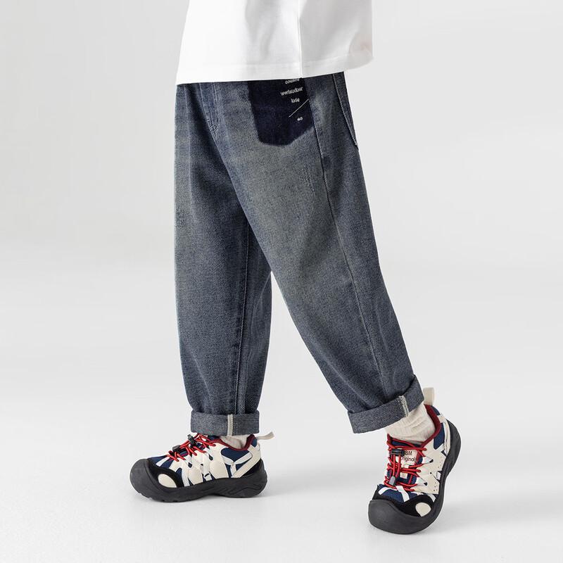 Duoduojia Boys' Washed Embroidered Denim Jeans