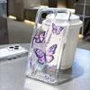 Purple Butterflies with Lavender Phone Case for IPhone 14 15 16 17 13 12 11 Pro Max Plus 12 13 Mini TPU Protect Cover