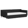 VidaXL Daybed with Trundle and Drawers Black 100x200 Cm Fabric 3197487