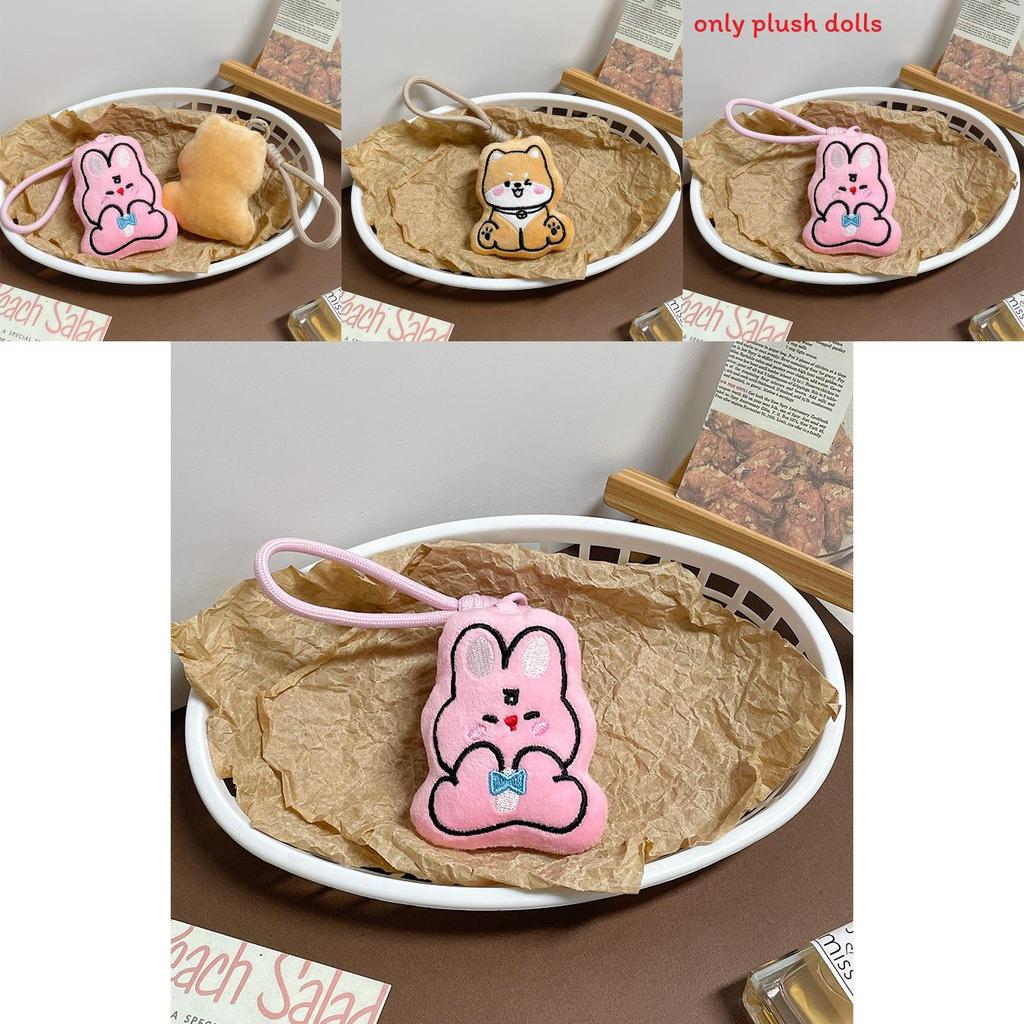 Plush Dog Pig And Rabbit Keychain With Pp Cotton Filling For Gift And Collection