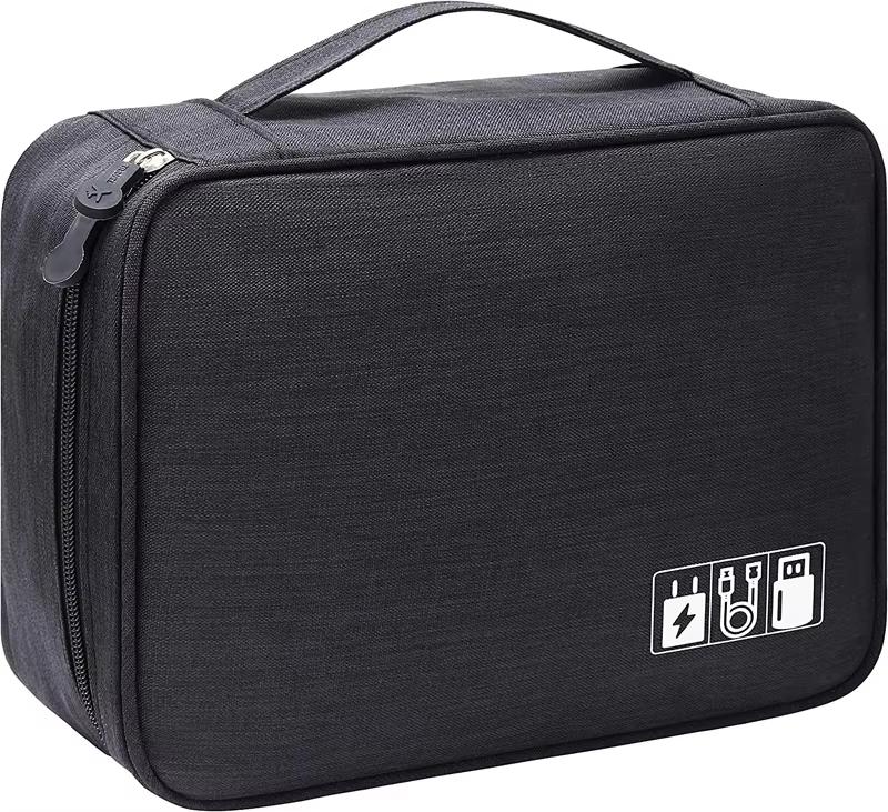 Portable Travel Digital Cable Storage Bag Large Capacity Moisture-proof Mesh Headphone Charger Organizing Storage Bag